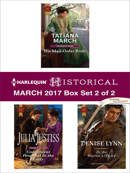 Title details for Harlequin Historical March 2017, Box Set 2 of 2 by Tatiana March - Wait list